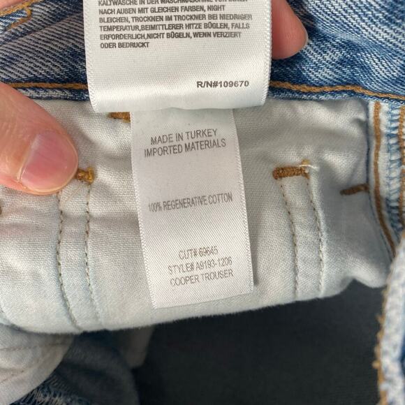 Agolde Cooper Trouser High Rise Straight Leg Jeans Womens Size 27 Command - Picture 6 of 6